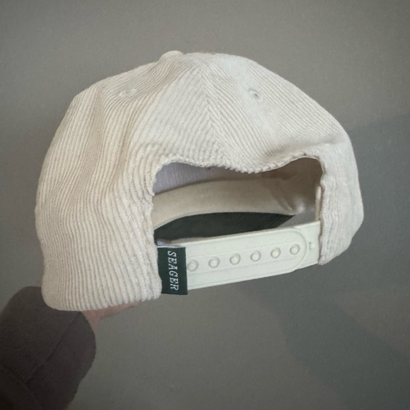 Seager Green and Cream Corduroy Adjustable Hat - Picture 5 of 5